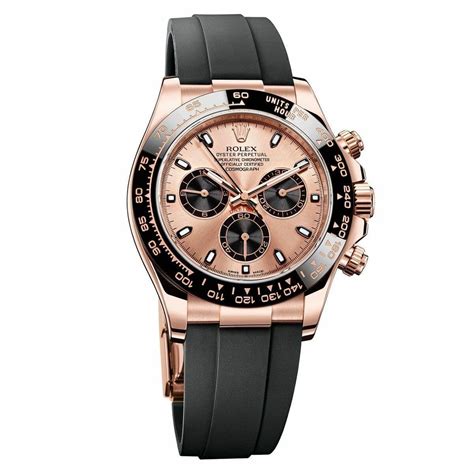 rolex daytona black rose gold rubber strap replica|daytona rose gold oysterflex.